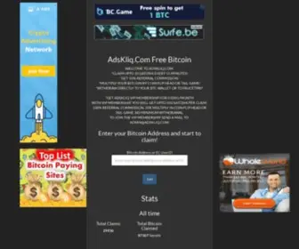 Adskliq.com(Free Bitcoin) Screenshot