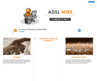 ADSL-Mire.com(Test d閎it ADSL) Screenshot