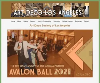 Adsla.org(Art Deco Society of Los Angeles) Screenshot