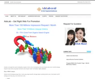 Adslab.co.id(Get Right Web Audiences For Promotion @AdsLab) Screenshot