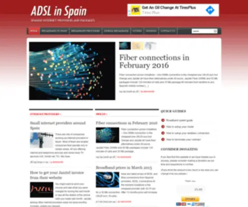 Adslinspain.com(Broadband in Spain) Screenshot