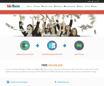 Adsmacro.com(Earn Money Online) Screenshot
