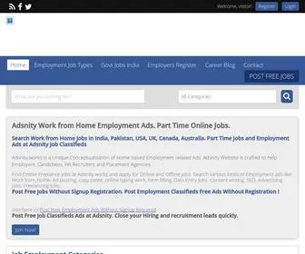 Adsnity.works(Employment Site) Screenshot