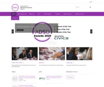 Adso.co.uk(We're the association of democratic services officers) Screenshot