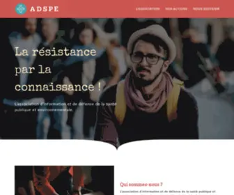 Adspe.fr(L’association d’information et de défense de la santé publique) Screenshot