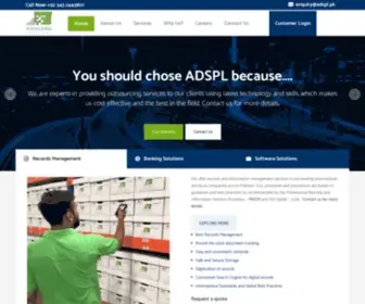 ADSPL.pk(The best data archiving outsourcing service provider) Screenshot