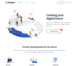 Adspro.eu(We create and develop products in use worldwide) Screenshot