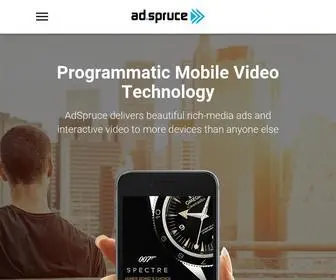 Adspruce.com(Mobile Video Advertising) Screenshot