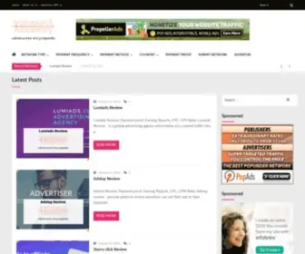 Adsratency.com(Ad Network Review Listing) Screenshot