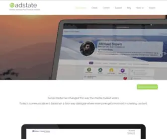 Adstate.com(Online services for Funeral homes) Screenshot