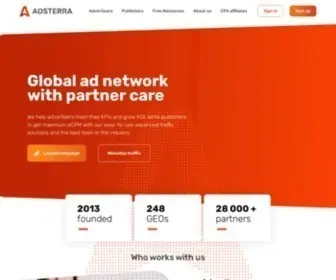 Adsterra.com(Adsterra Advertising Network) Screenshot