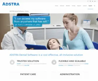 Adstra.com(Integrated Dental Software Solution for Modern Dentistry) Screenshot