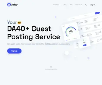 Adsy.com(Guest Posting Service) Screenshot