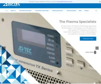 AdtecPlasma.com(Cold Plasma) Screenshot