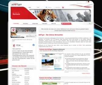 Adtiger.de(Der reichweitenstarke Online Vermarkter in Deutschland) Screenshot