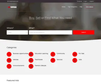 Adtopush.com(Free Ads Posting Classifieds) Screenshot