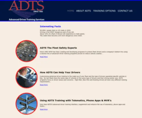 Adtsweb.com(Advanced Driver Training Services) Screenshot
