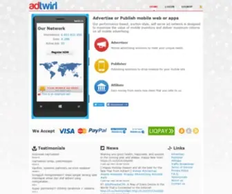 Adtwirl.com(Mobile Advertising with AdTwirl) Screenshot