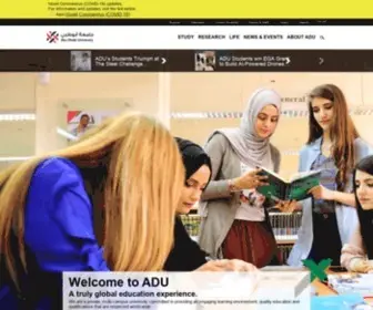 Adu.ac.ae(Every great city must have a great university & Abu Dhabi University) Screenshot