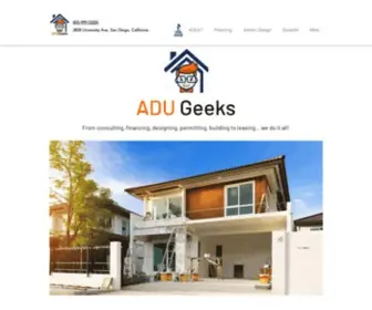 Adugeeks.com(Building an ADU has never been easier. ADU Geeks handle it all) Screenshot