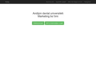 Adumarketing.uz(Andijon davlat universiteti Marketing bo`limi) Screenshot