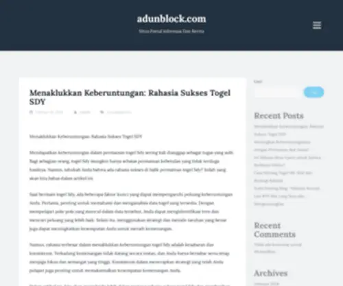 Adunblock.com(Situs Portal Informasi Dan Berita) Screenshot