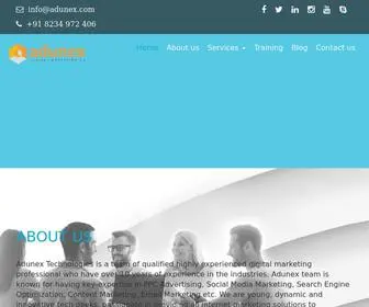 Adunex.com(Adunex Technologies) Screenshot