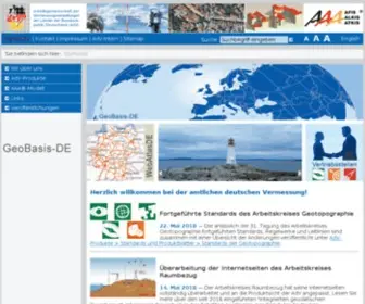 ADV-Online.de(Arbeitsgemeinschaft der Vermessungsverwaltungen) Screenshot