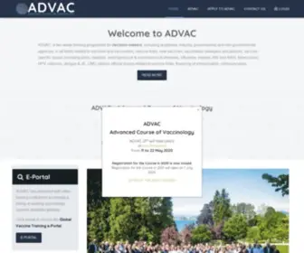 Advac.org(Advanced Course of Vaccinology) Screenshot