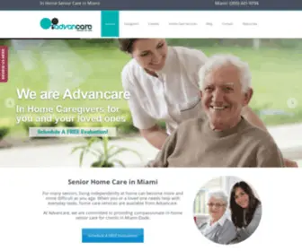 Advancare.net(Senior Home Care Agency in Miami) Screenshot