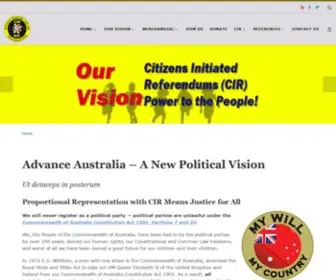 Advance-Australia.com.au(Advance Australia Proportional Representation CIR) Screenshot