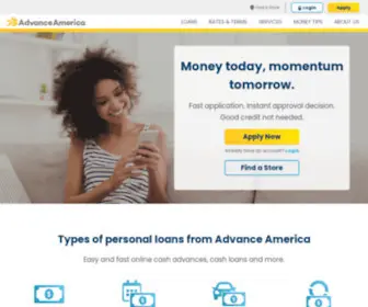 Advanceamerica.net(Advance America) Screenshot