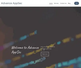 Advanceapplicationsecurity.com(Advance AppSec Home) Screenshot