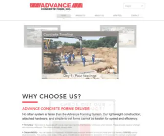 Advanceconcreteform.com(HOME) Screenshot