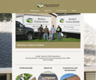 AdvancecustomGutters.com(Advance Custom Gutters) Screenshot