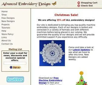 Advanced-Embroidery-Designs.com(Advanced Embroidery Designs) Screenshot