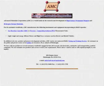 Advanced-Material.com(Advanced Materials Corporation) Screenshot