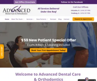 Advanced-Smiles.com(Professional Dentist in Columbia & Freeburg) Screenshot