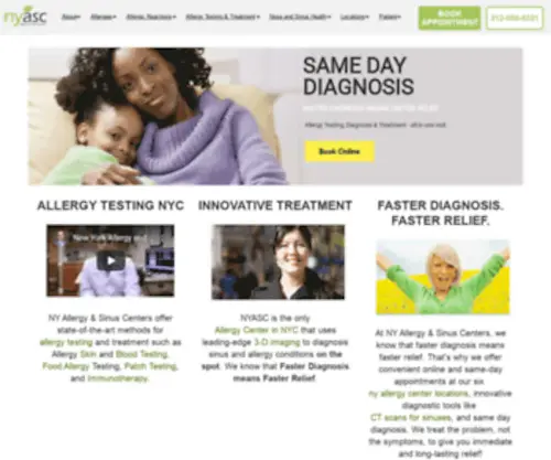 Advancedallergyny.com(NY Allergy & Sinus Centers) Screenshot