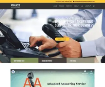 Advancedansweringservice.com(Telephone Answering Service) Screenshot