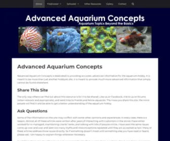 Advancedaquariumconcepts.com(Aquarium Topics Beyond the Basics) Screenshot