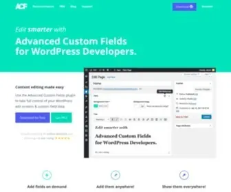 Advancedcustomfields.com(Advanced Custom Fields Plugin for WordPress) Screenshot