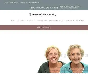 Advanceddentalartistry.com.au(Cosmetic Dentistry & Dental Implants Perth) Screenshot