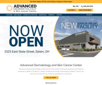Advancedderm.net(Advanced Dermatology and Skin Cancer Center) Screenshot