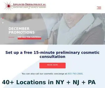 Advanceddermatologypc.com(Advanced dermatology offers a variety of services) Screenshot