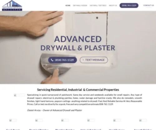 Advanceddrywallandplaster.com(Residential and Commercial Drywall Contractors) Screenshot