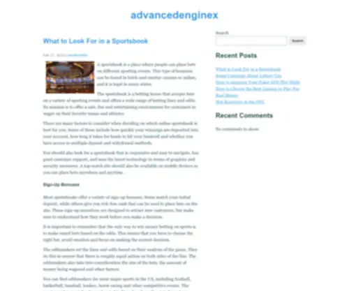 Advancedenginex.com(Remanufactured Engines) Screenshot