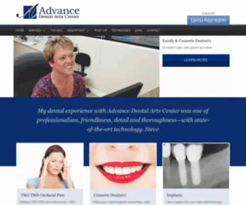 Advancedentalarts.com(Dentist West Linn OR) Screenshot