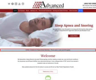 Advancedentpc.com(Advanced ENT & Allergy Atlanta) Screenshot