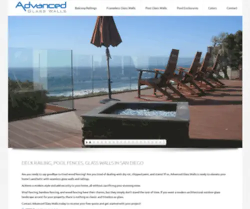 Advancedglasswalls.com(Advanced Glass Walls San Diego Southern California The Difference is Clear) Screenshot